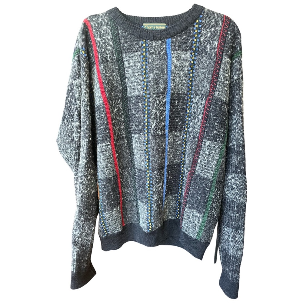 VTG Croft and Barrow XL Tall Wool Blend Grandpa Sweater